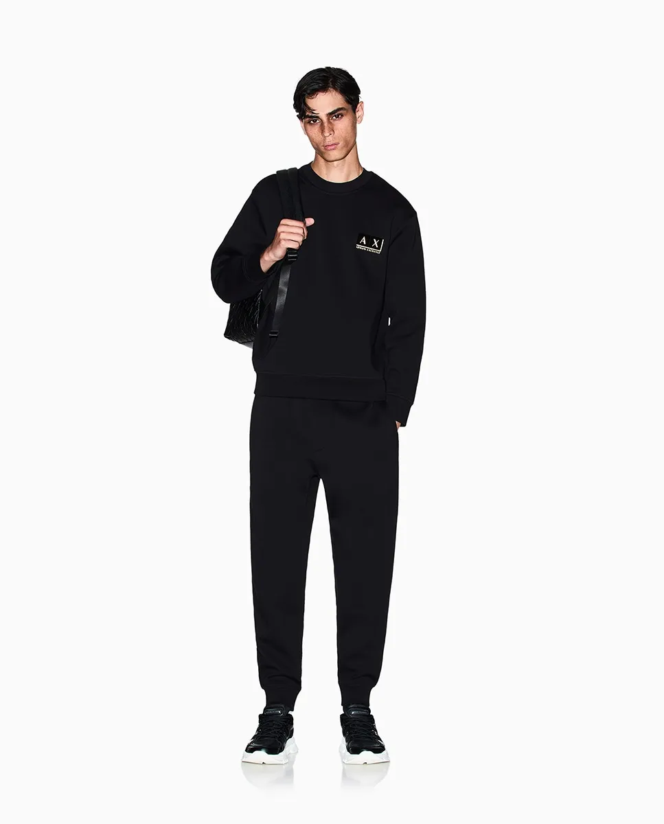 

Мужские спортивные штаны regular fit с золотым логотипом Armani Exchange