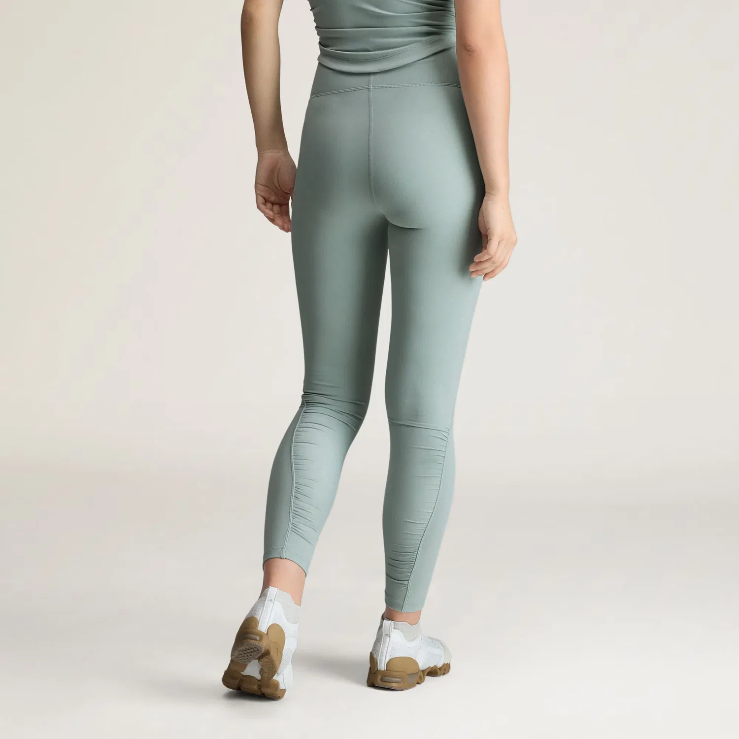 Спортивные штаны Stella McCartney женские Adidas, Wonder Light Gray Green — фото 4