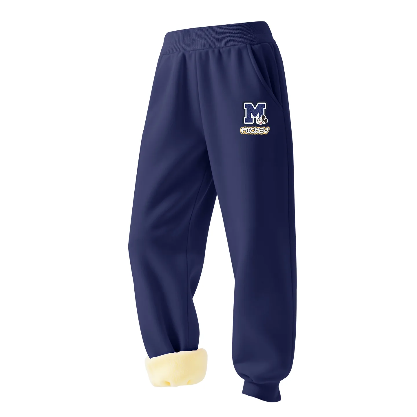 Детские вязаные спортивные штаны утепленные Disney, [Thickened Lamb's Wool]Disney Mickey Mouse K Navy Blue