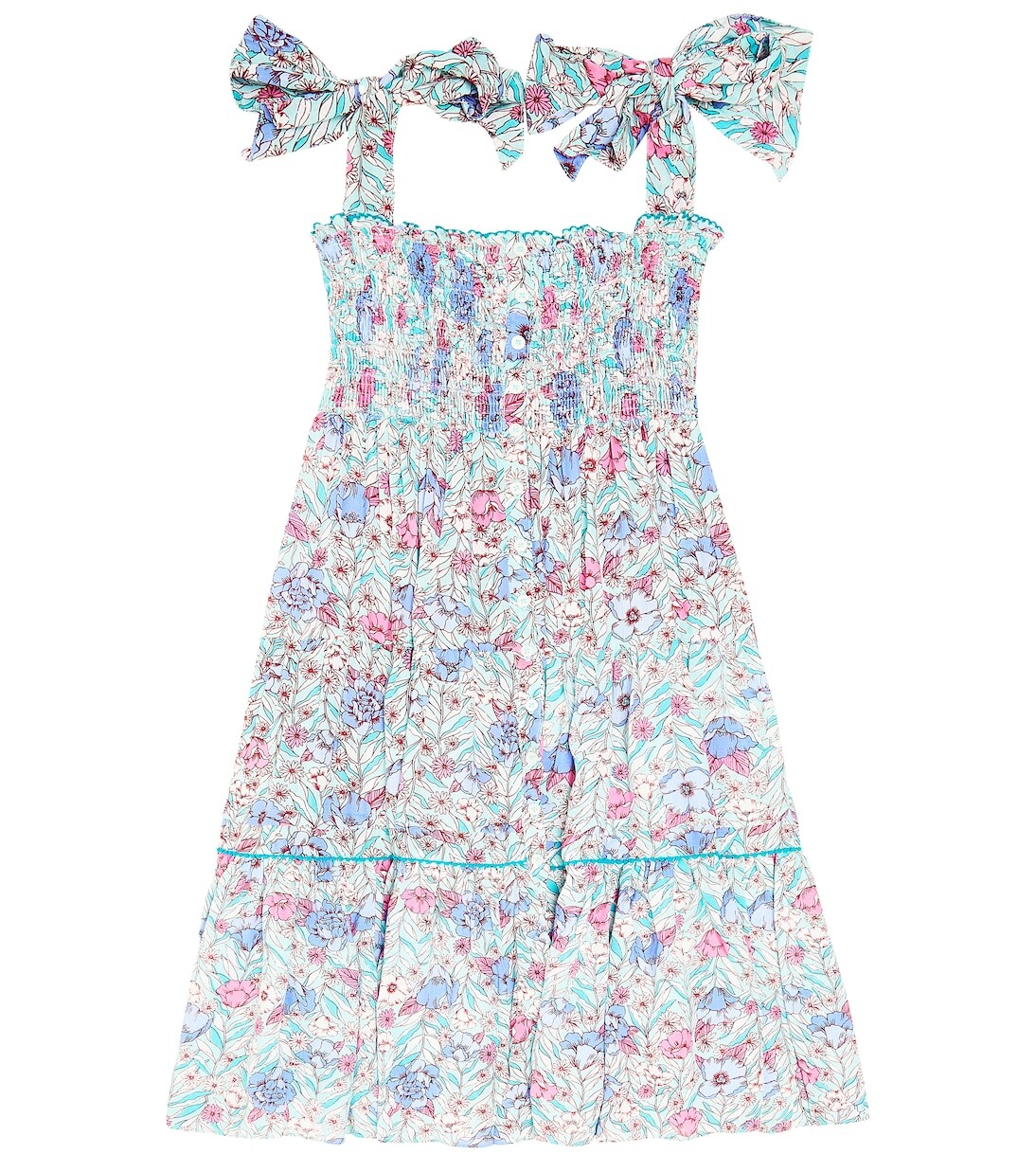 

Платье triny с цветочным принтом Poupette St Barth Kids, синий