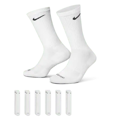 Носки Nike Everyday Plus Cushioned Training Crew (6 шт), белый/черный