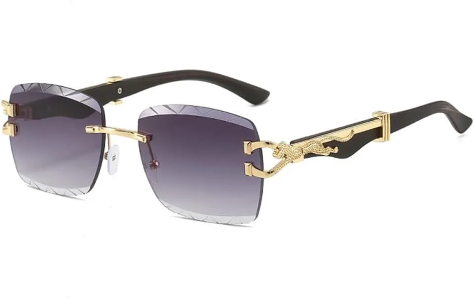 

Солнцезащитные очки прямоугольной формы 2027 года для женщин и мужчин, с градиентными линзами, золотистой оправой и защитой от УФ-излучения UV400 MTZJH, C2