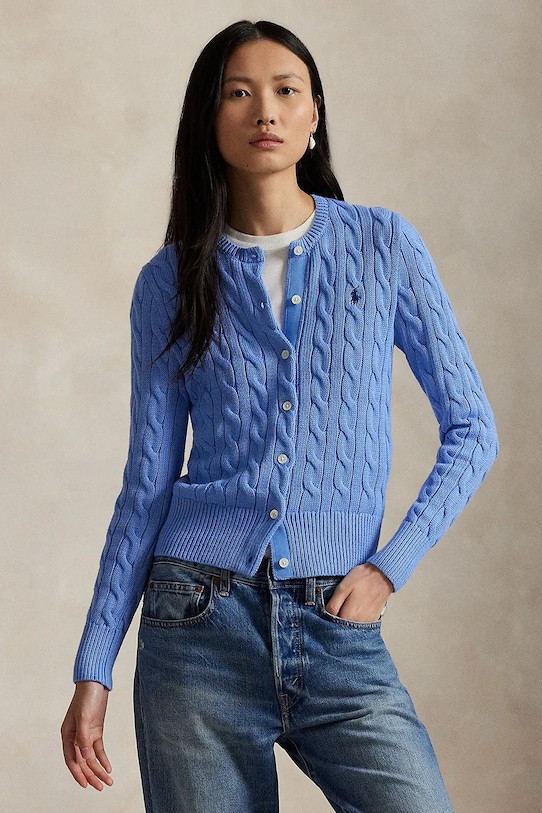 

Хлопковый кардиган Polo Ralph Lauren, синий