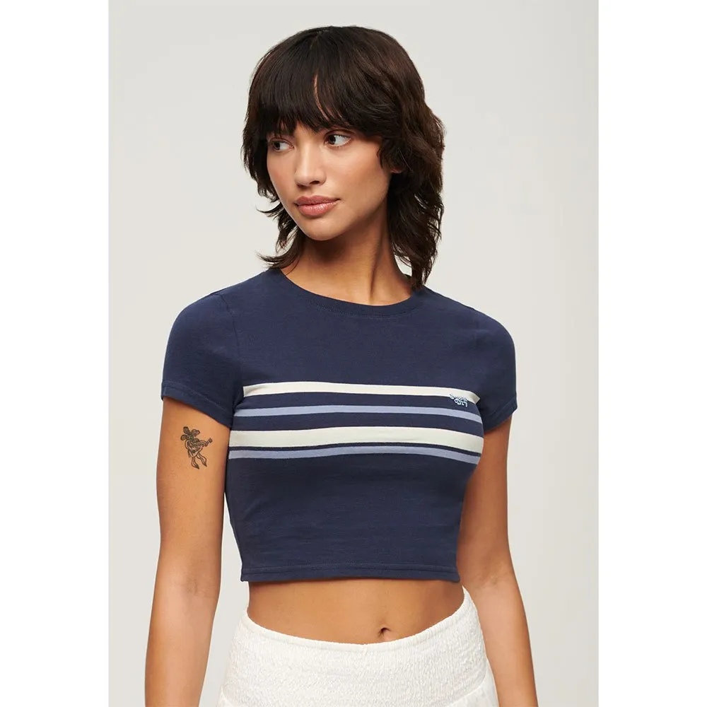 

Футболка Superdry Vintage Stripe Crop, синий