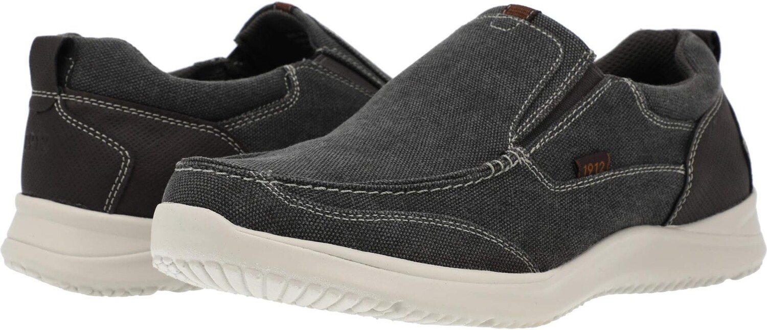 

Лоферы Nunn Bush Conway Canvas Moc Toe Slip-On, цвет Gunmetal