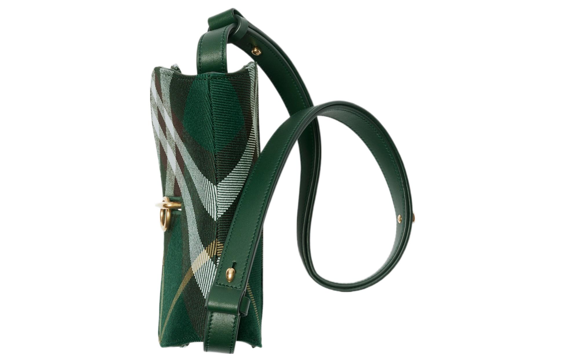 Женская мини-сумка кроссбоди из телячьей кожи Burberry цвета айви — фото 4