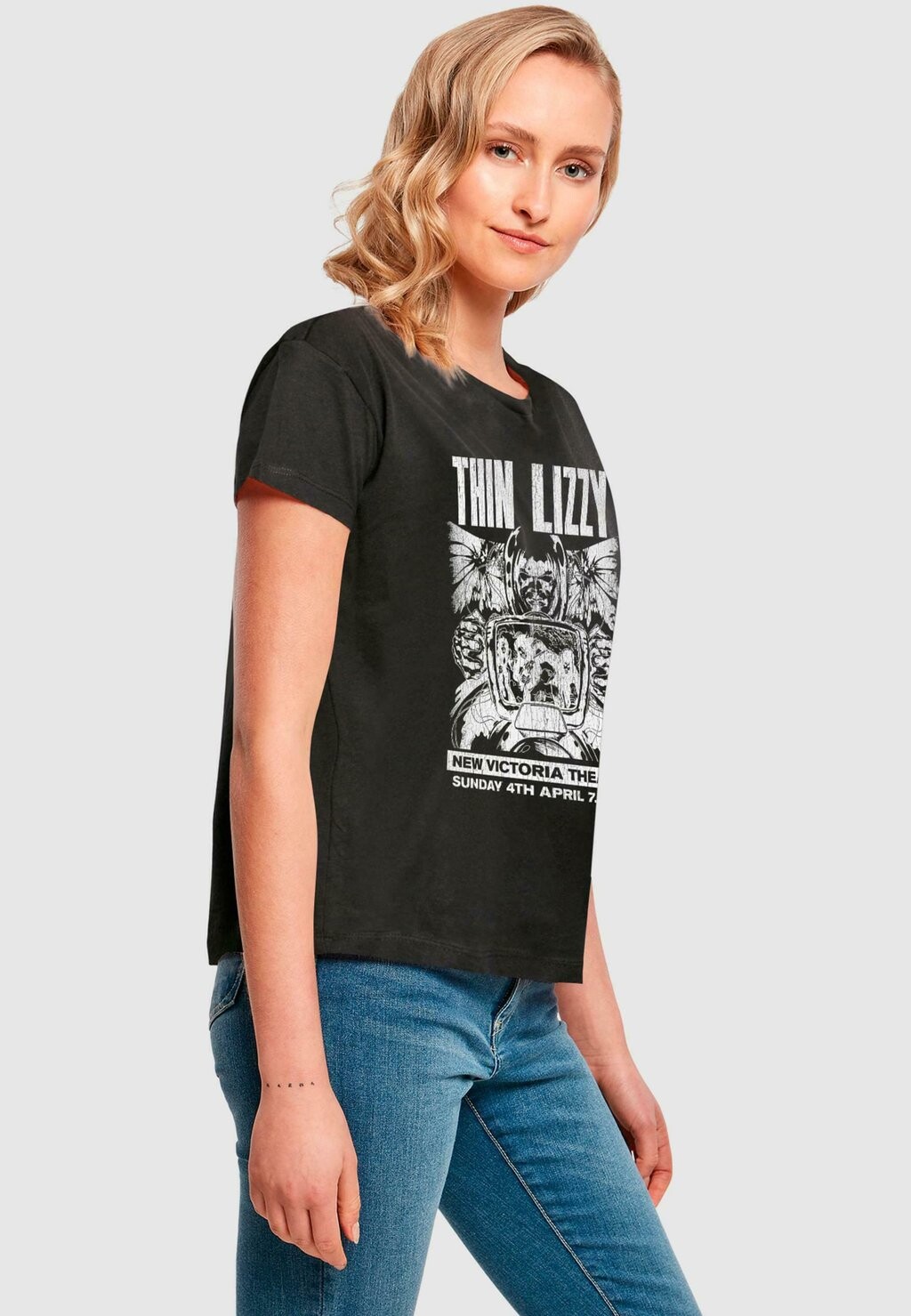 

Футболка с принтом THIN LIZZY NEW VICTORIA THEATRE BOX TEE Merchcode, черный