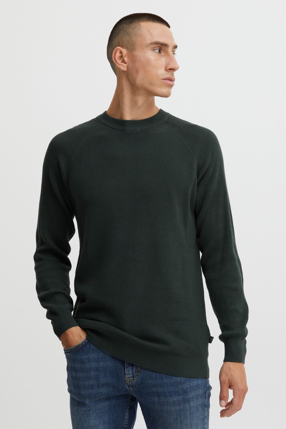 

Пуловер CASUAL FRIDAY Strick Kristian 0045 crew neck raglan knit 20504503, зеленый