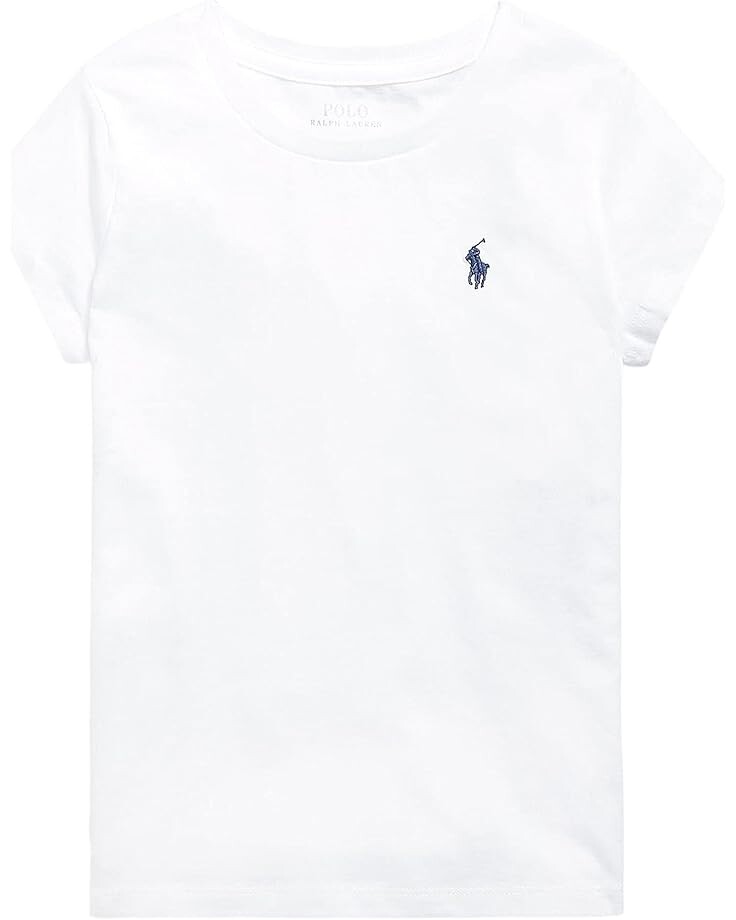 

Толстовка Polo Ralph Lauren Kids Short Sleeve Jersey T-Shirt, белый