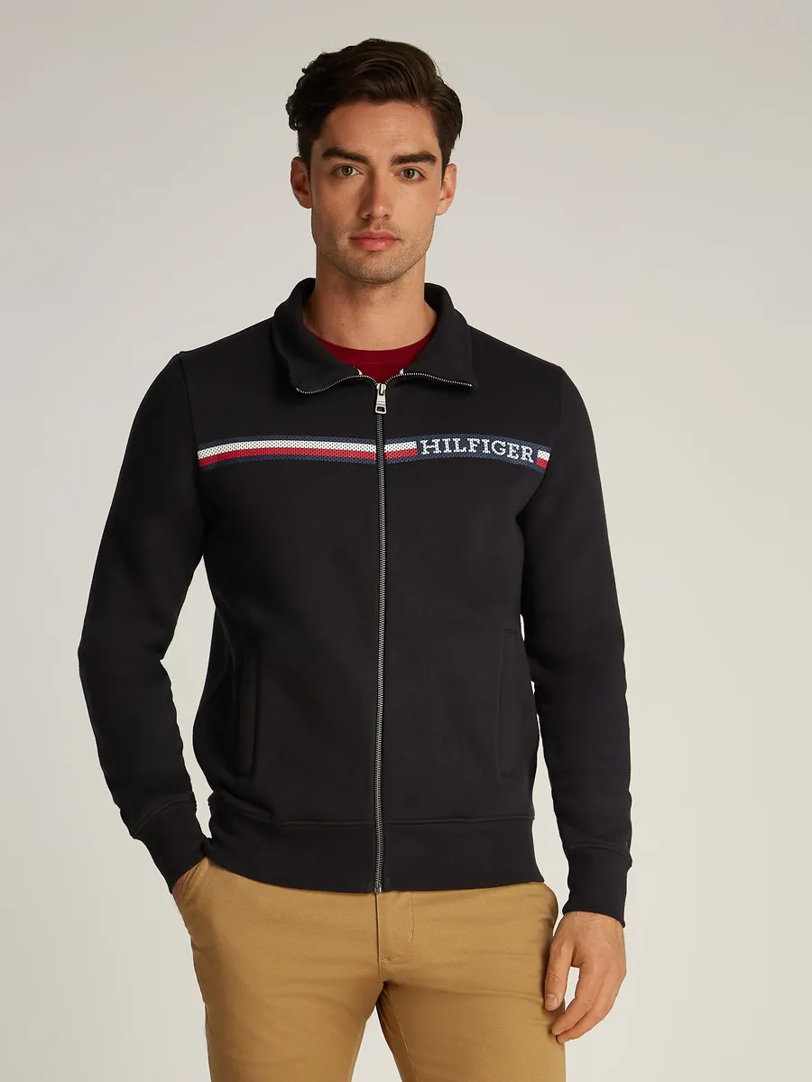

Толстовка Tommy Hilfiger "CHEST STRIPE ZIP THROUGH", черный