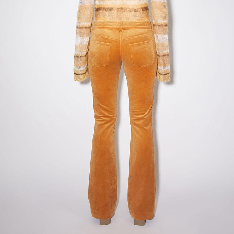 Женские повседневные брюки медово-желтого цвета Acne Studios, Honeys Yellow — фото 4