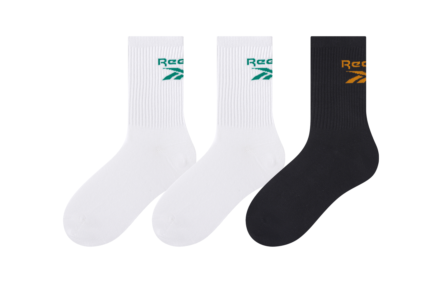 

Унисекс носки Crew 5 штук Reebok, 3 pack (2 белый/1 черный)