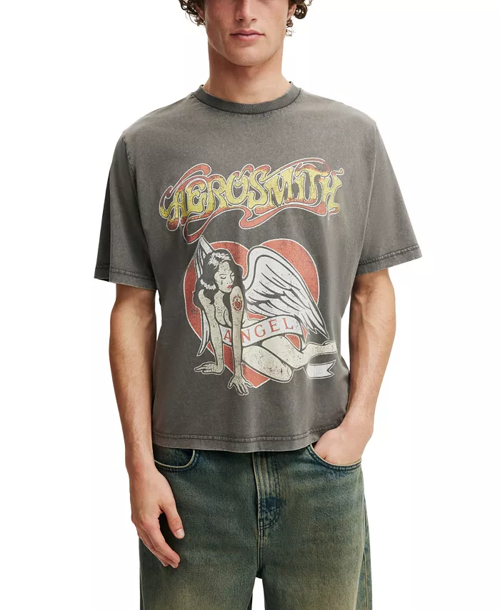 

Мужская укороченная футболка Music COTTON ON, серый