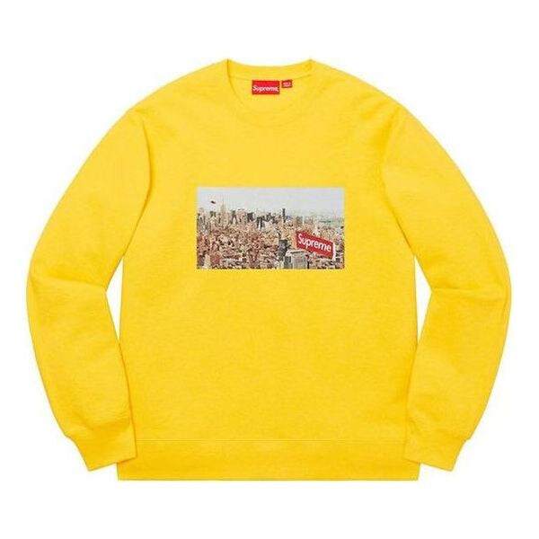 

Свитер aerial crewneck 'yellow multi-color' Supreme, желтый