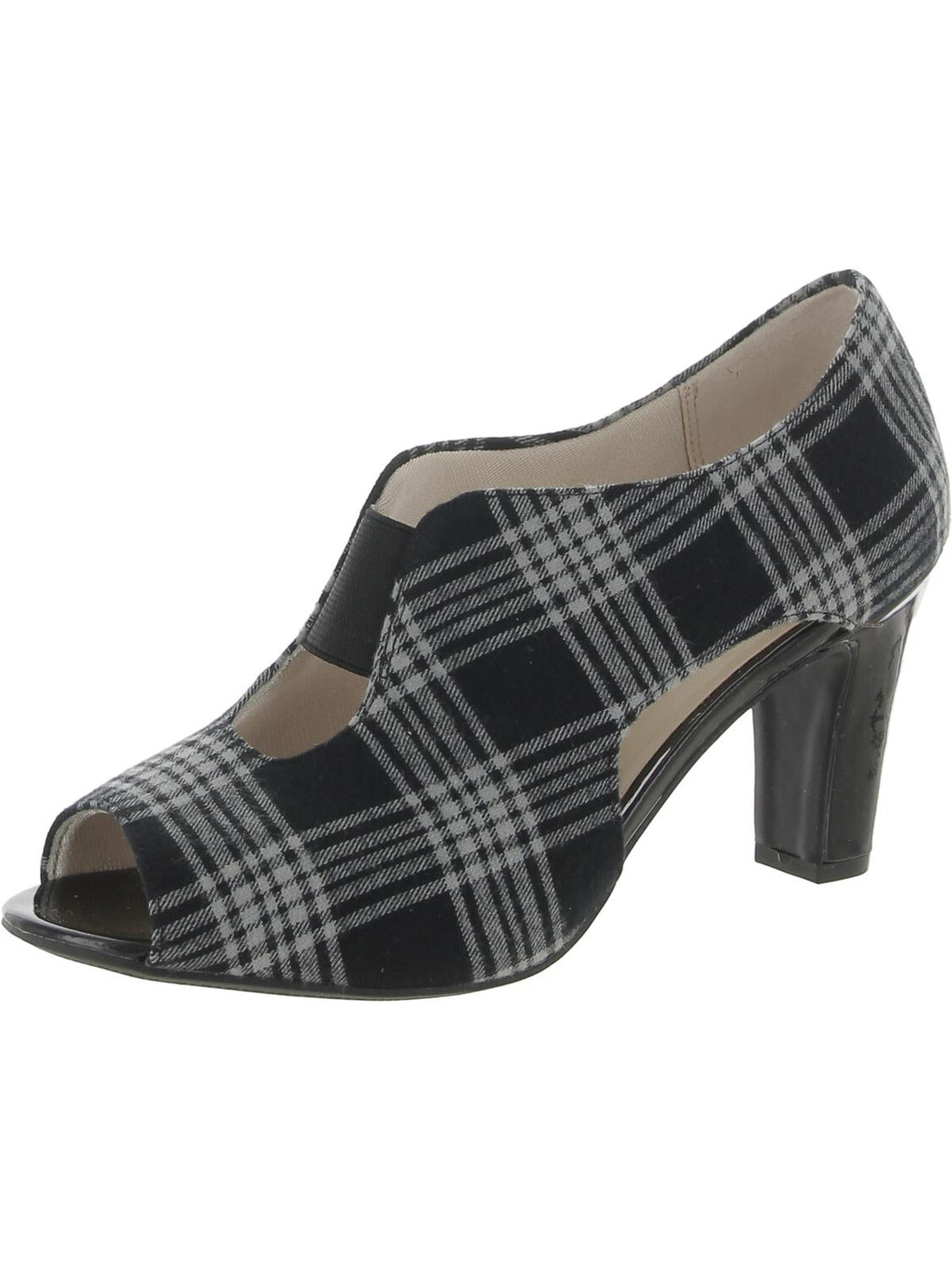 

Женские туфли-лодочки Carla с открытым носком LifeStride, цвет Black Multi Plaid