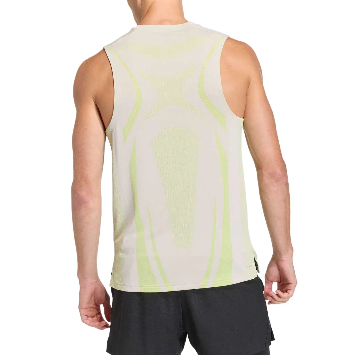 Майка Airchill мужская белая/желтая с круглым вырезом Adidas, White/Yellow — фото 4