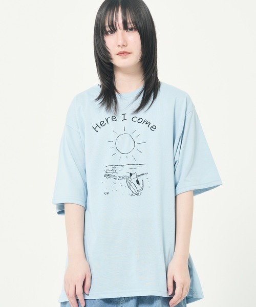 

Футболка с принтом, свободный крой PANHARD, разноцветная