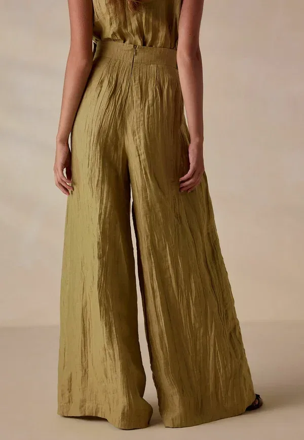Брюки широкие Petite fit Next, оливково-зеленый — фото 3