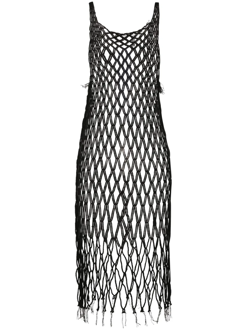 

Платье миди рыхлой вязки MM6 Maison Margiela, черный