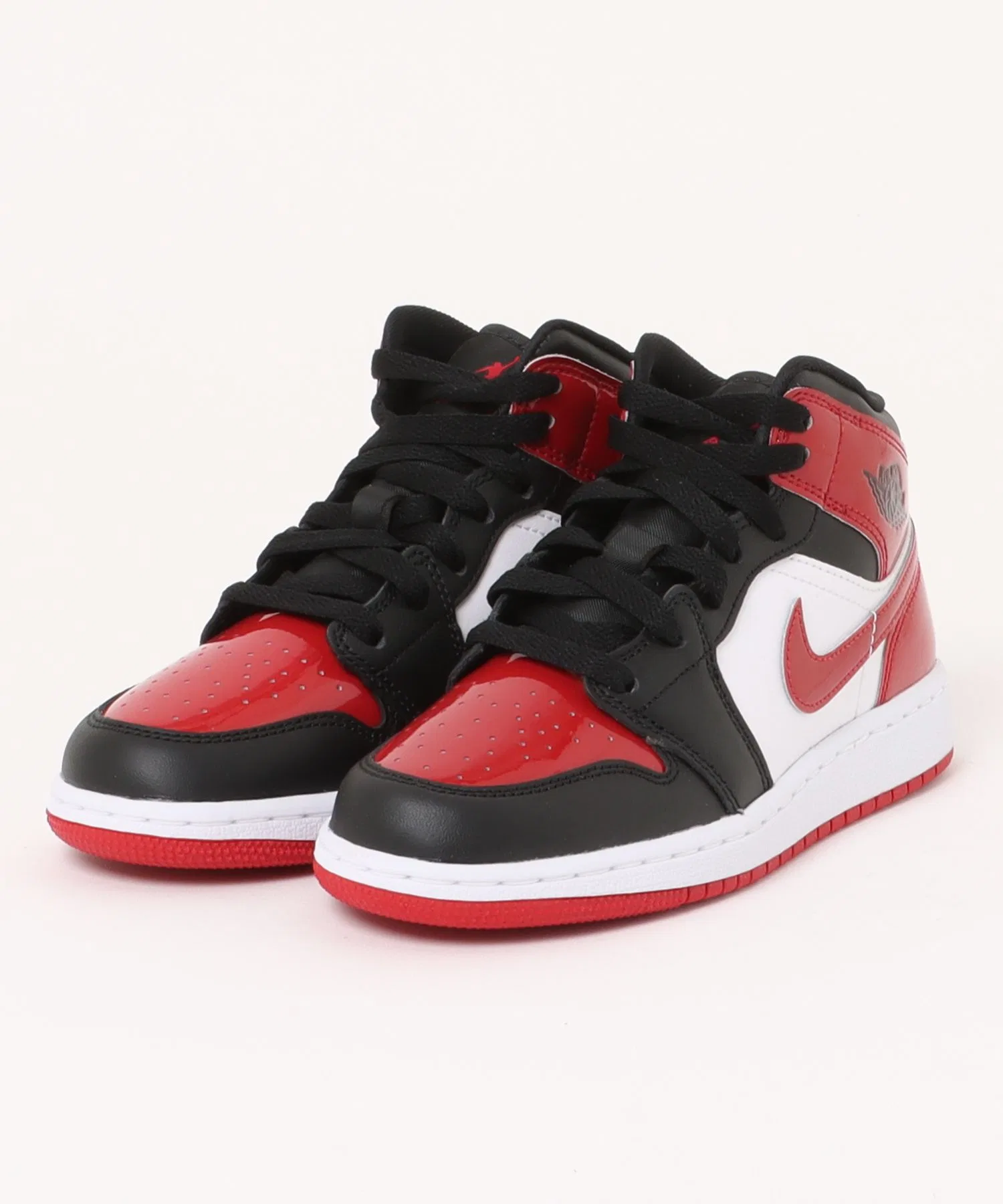 JORDAN BRAND 225-25 AIR JORDAN 1 MID SE GS KHV4399 006BLK/V RED
