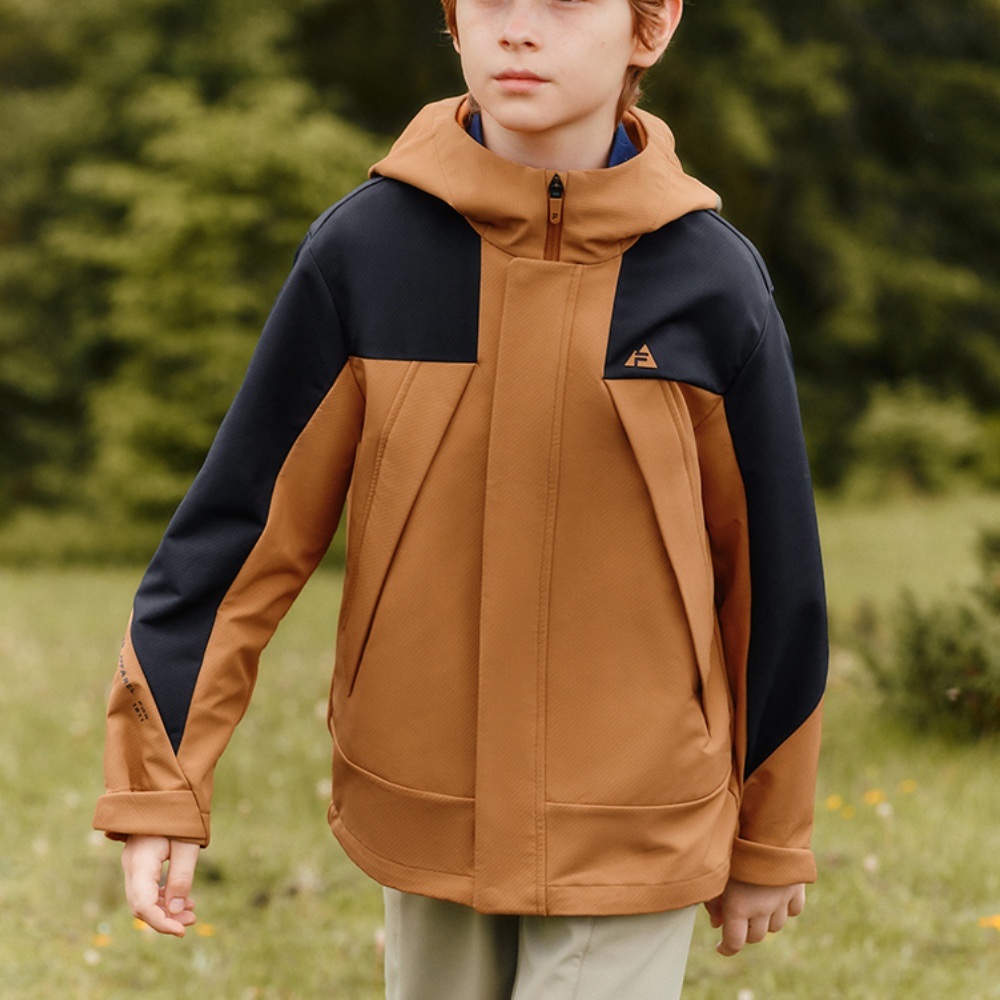 Ветровка куртка 2 предмета набор kids' FILA KIDS, оранжевый — фото 3