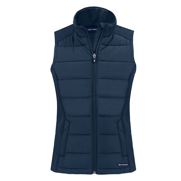 

Женская жилетка Evoke hybrid eco softshell recycled на молнии Cutter & Buck, Navy Blue