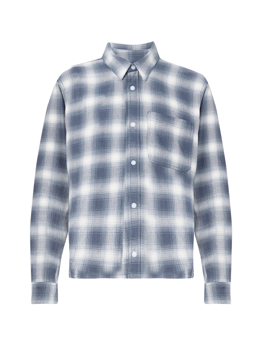 

Рубашка на пуговицах классического кроя HOLLISTER, синий