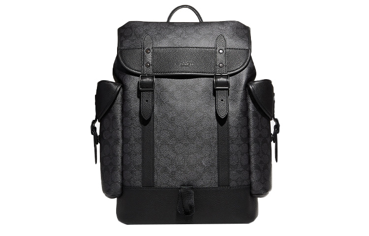 

COACH Рюкзак из прорезиненной парусины для мужчин черный серый