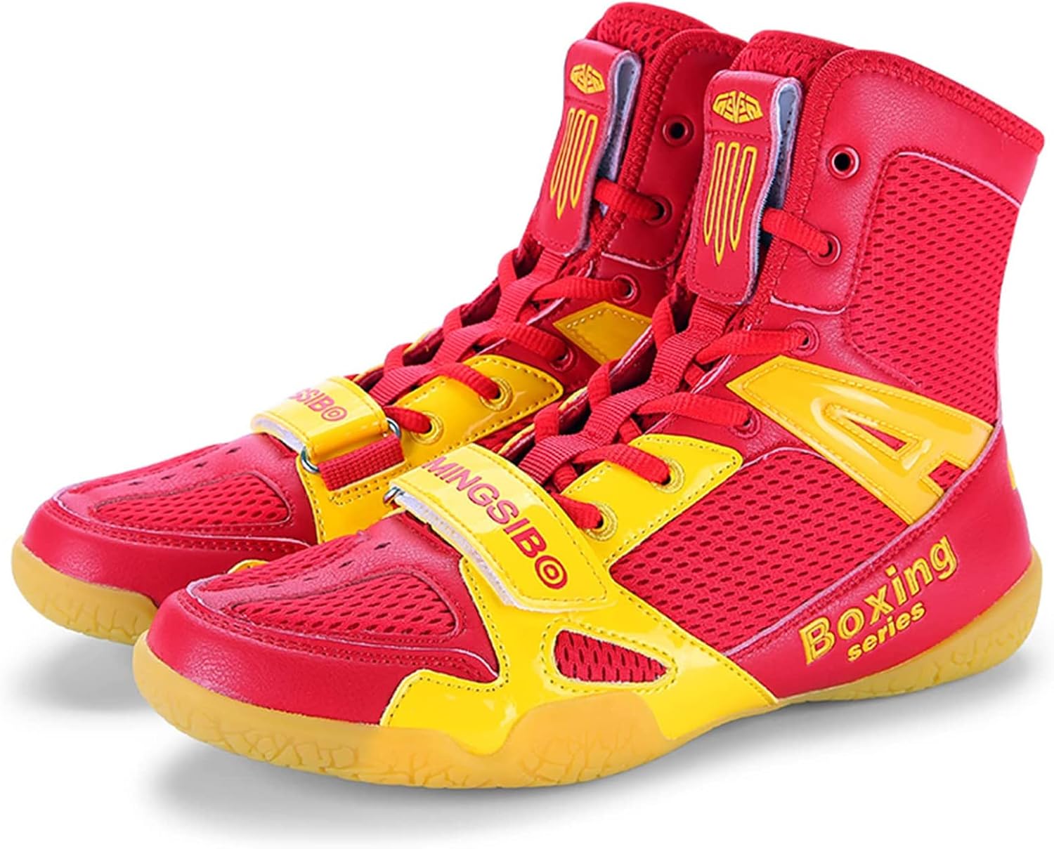 

Боксерские ботинки с высоким голенищем, унисекс тренировочные боксерские кроссовки, гибкая боксерская обувь, легкие кроссовки для тяжелой атлетики Ukuboxbag, красный
