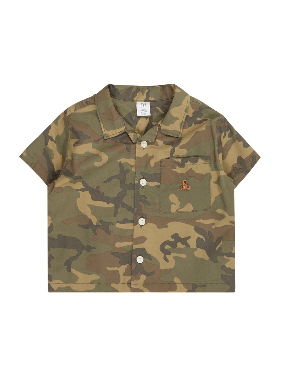 

Рубашка на пуговицах классического кроя GAP, цвет Khaki/Olive