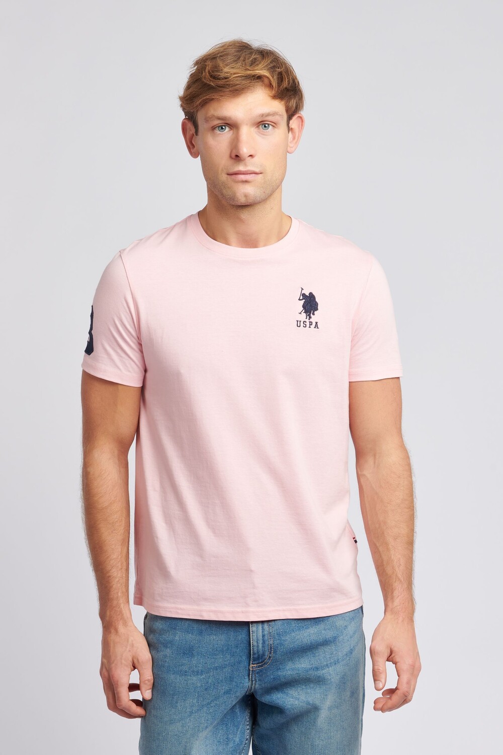 

Мужская рубашка-поло стандартного кроя Fit player 3 U.S. Polo Assn, розовый