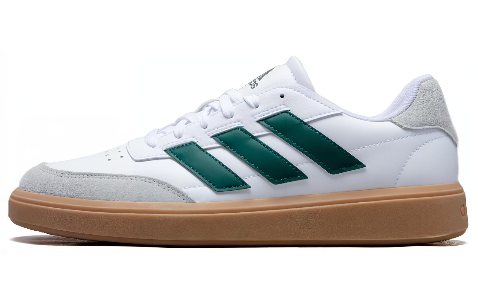 

Adidas Кроссовки мужские COURTBLOCK бело-зеленые дышащие с защитой от истирания, цвет White Green