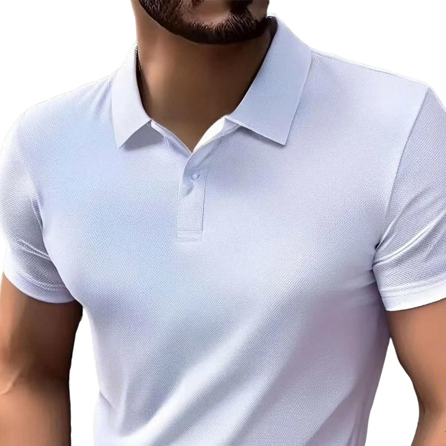 Мужская рубашка для гольфа Casual с коротким рукавом — фото 2