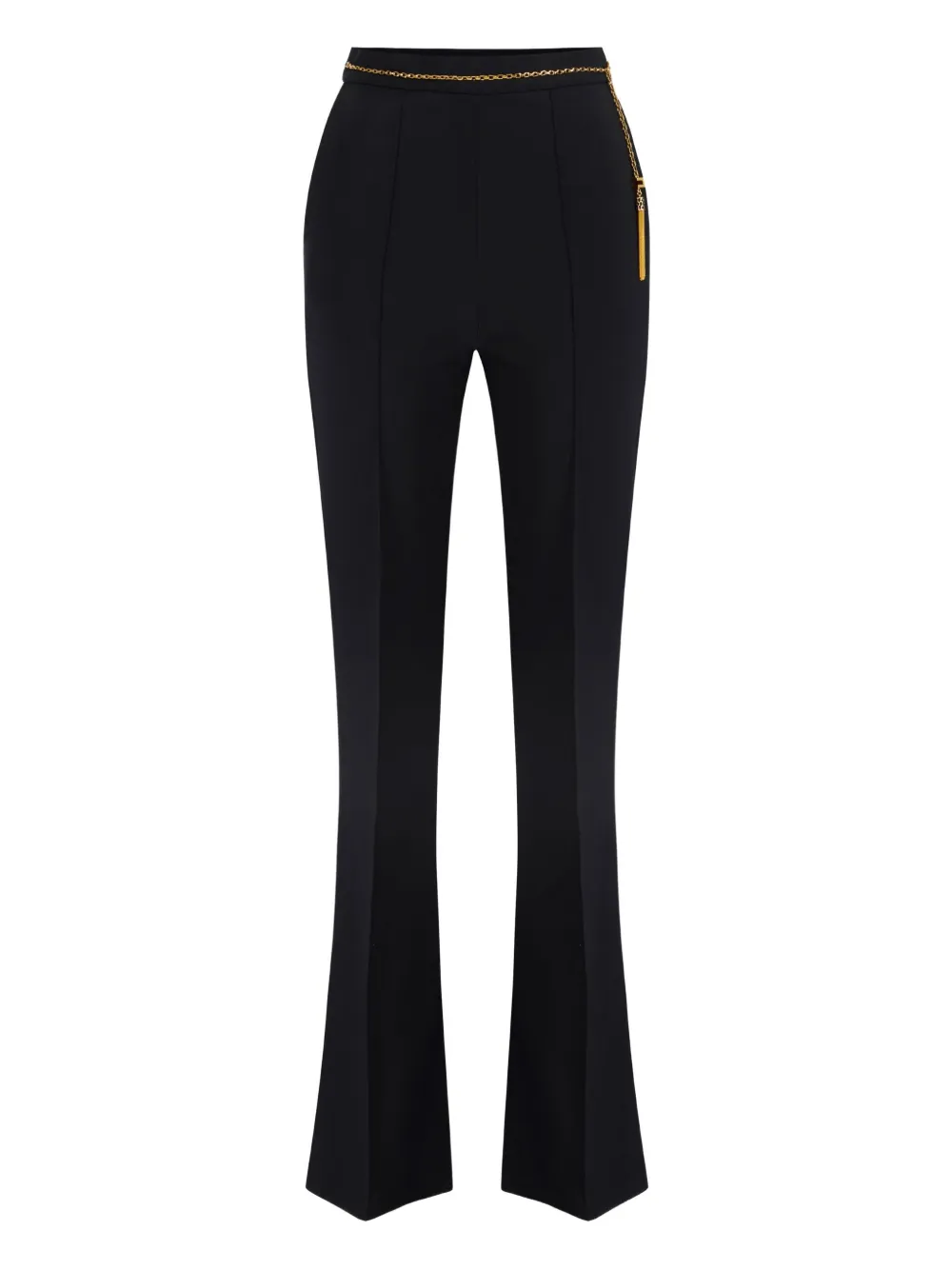 

Расклешенные креповые брюки Elisabetta Franchi, черный