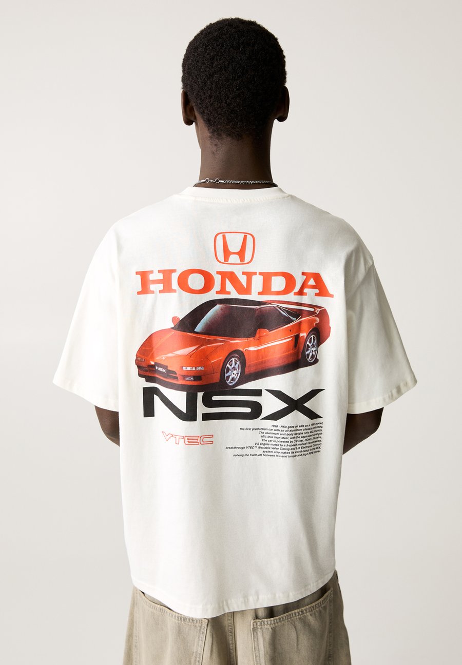 

Футболка PULL&BEAR SHORT SLEEVE HONDA, White/Beige