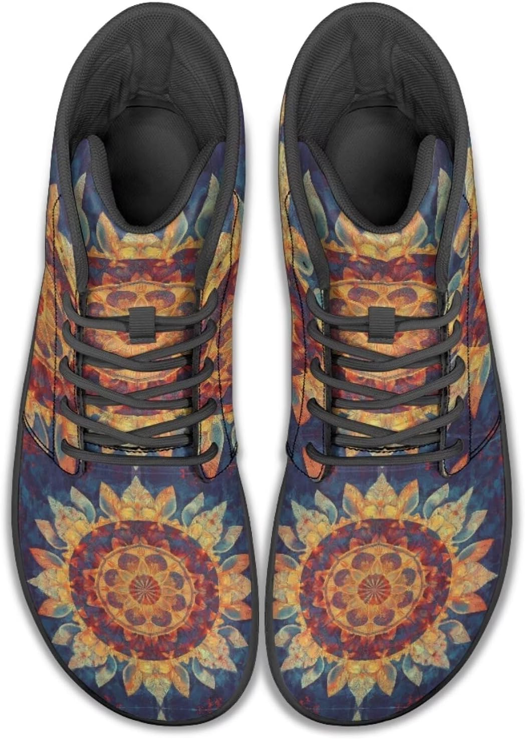 Мужские сандалии Howilath Boho Mandala с животным принтом, обувь, кроссовки с широкой носочной частью, высокие кеды, минималистичные кроссовки с нулевым перепадом — фото 4
