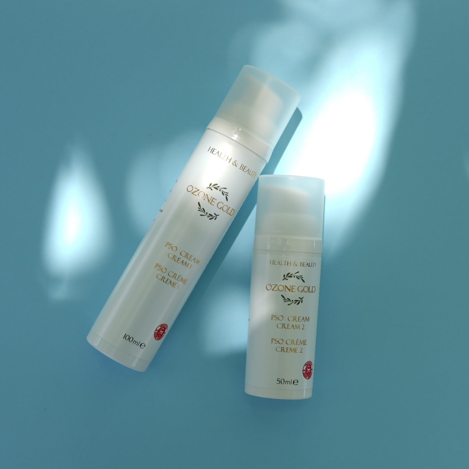 Крем для тела pflege-set psoriasis bestehend aus 2 pflegenden cremes Ozone Gold, weiß — фото 4