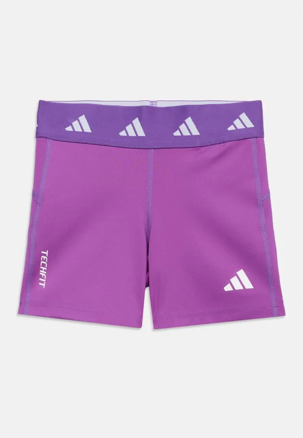 Леггинсы techfit детские спортивные шорты унисекс Adidas Performance, Active Purple/White — фото 3