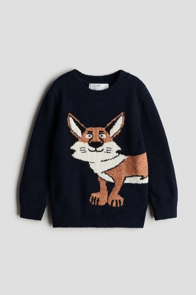 

Свитер с жаккардовым мотивом H&M, синий