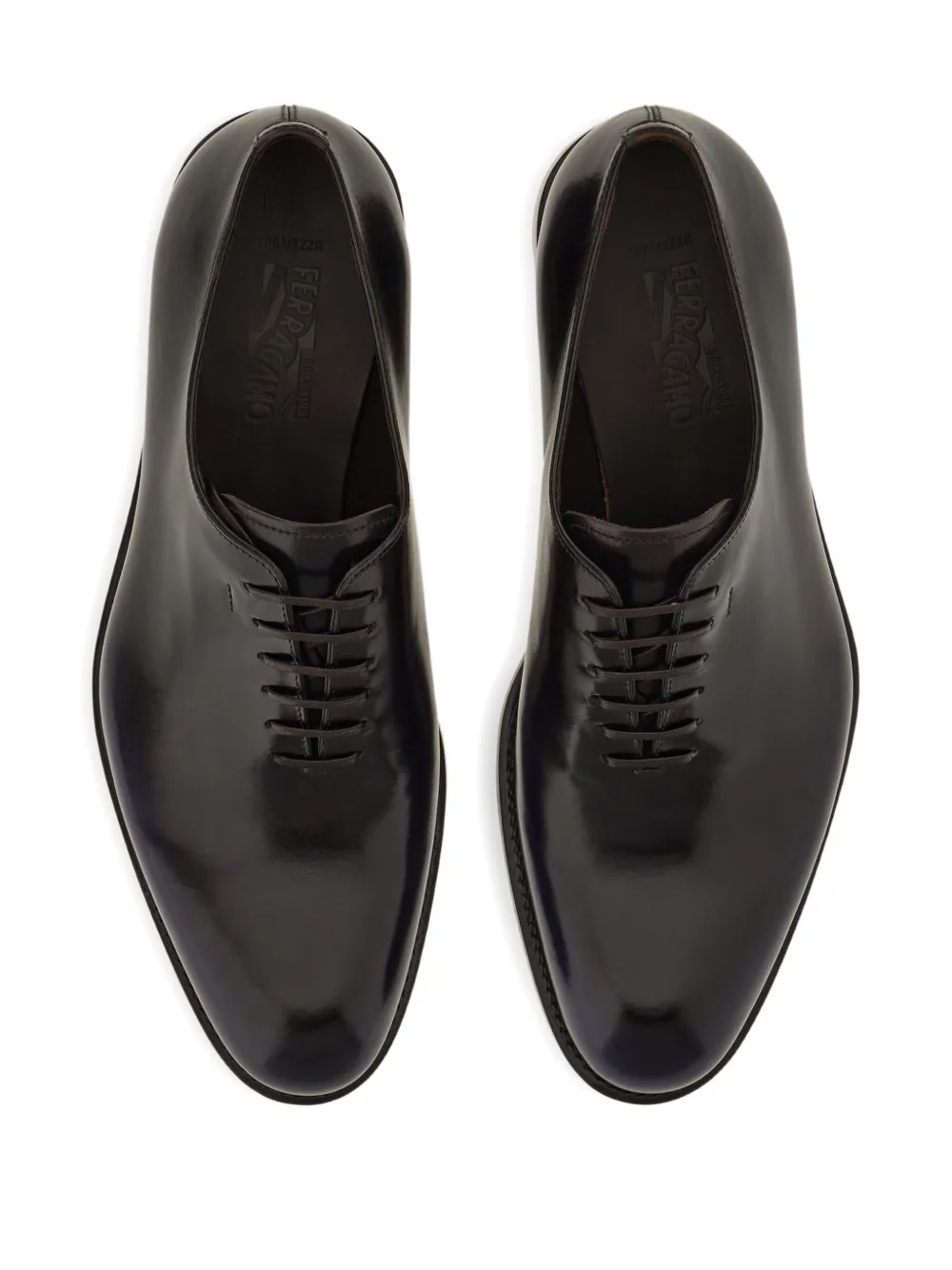 Оксфорды на шнуровке Ferragamo, синий — фото 3