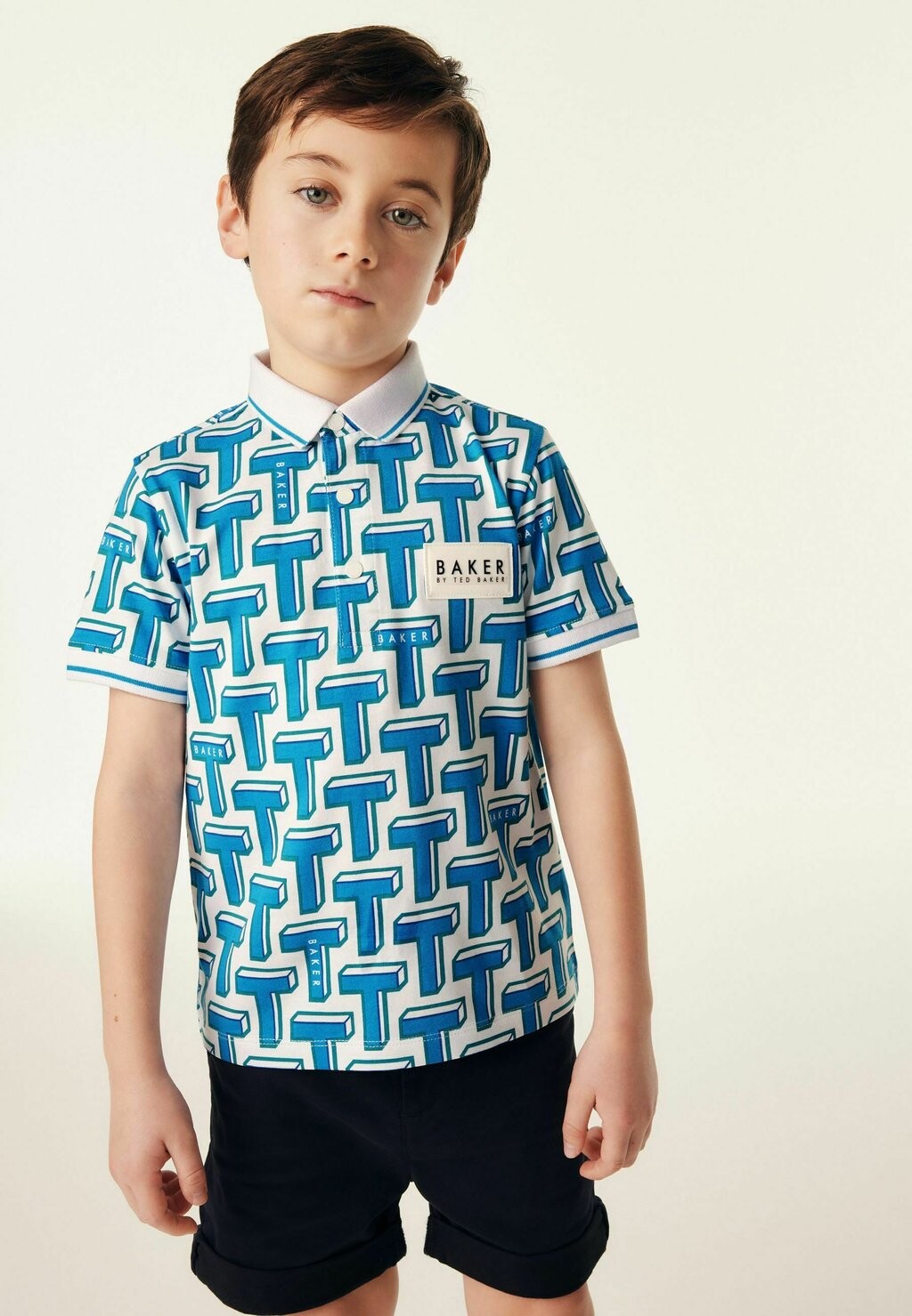 

Рубашка-поло GEOMETRIC REGULAR FIT Baker by Ted Baker, цвет blue