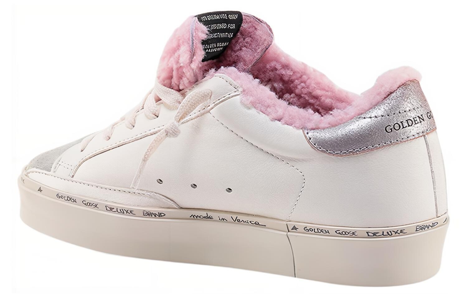 Кеды женские Golden Goose с низким верхом, белый/розовый — фото 3