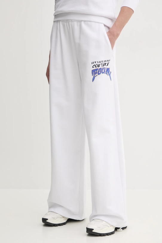

Хлопковые спортивные брюки Versace Jeans Couture, белый