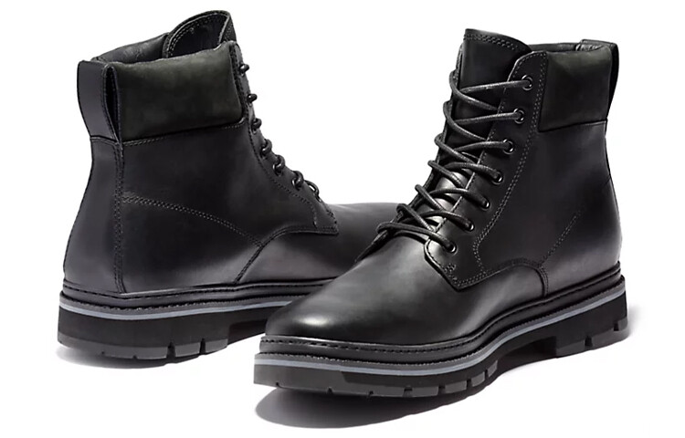 Мужские уличные ботинки Timberland Port Union из блестящей кожи, черный — фото 2