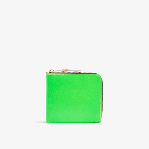 

Кошелек из суперфлуоресцентной кожи с полумолнией Comme Des Garcons, зеленый