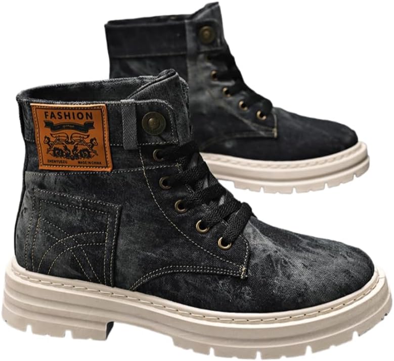 

Мужские высокие ботинки SPKFHD большого размера - стильные и удобные для походов и повседневной носки, черный