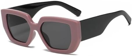 

Винтажные квадратные солнцезащитные очки 2027 года для женщин и мужчин, с широкими дужками и крупной оправой, черные и зеленые, с защитой от УФ-излучения UV400 MTZJH, Purple