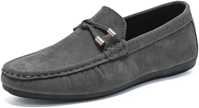 Лоферы мужские замшевые Moccasins Penny Loafers, серый PUGHGAETZF