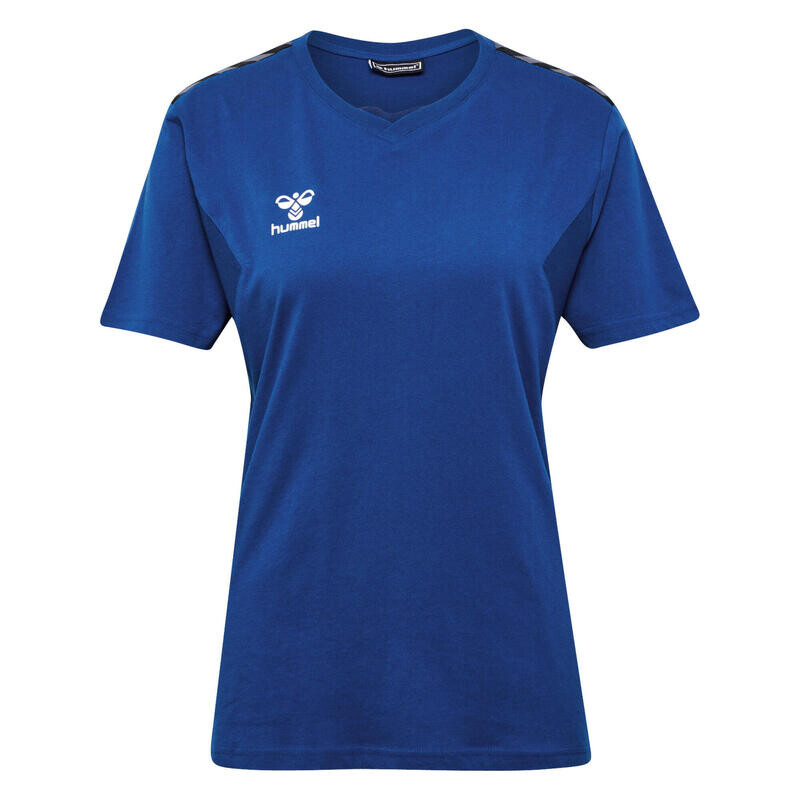 

Женская футболка Hmlauuthentic Co из переработанной ткани для мультиспорта HUMMEL, цвет blau