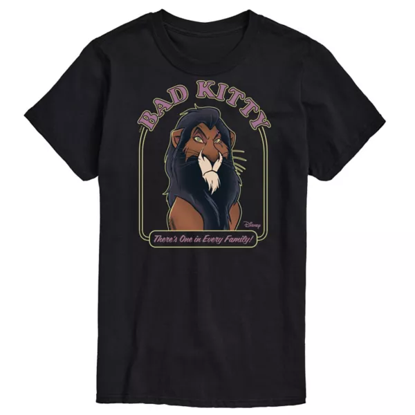 

Мужская футболка Scar с принтом Bad Kitty Disney, черный